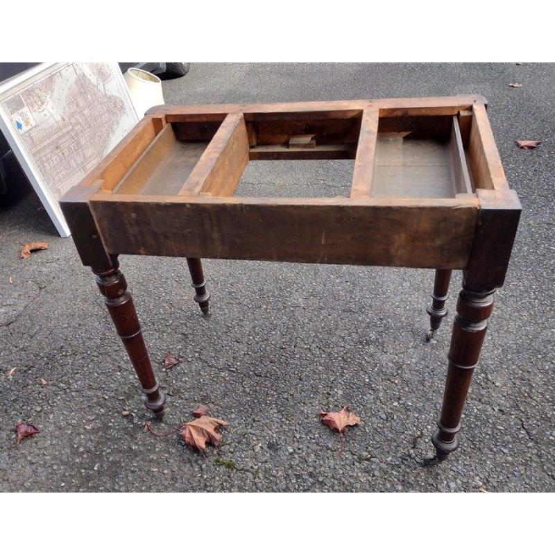 AS IS 2ND HALF 19TH CENTURY DESK BASE, ONE LEG BROKEN