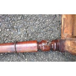 AS IS 2ND HALF 19TH CENTURY DESK BASE, ONE LEG BROKEN