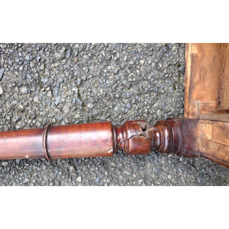 AS IS 2ND HALF 19TH CENTURY DESK BASE, ONE LEG BROKEN