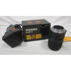 OSAWA MARK II 35MM - 105 LENS WITH BOX AND BAG. MINOLTA