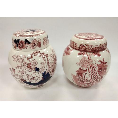 TWO MASON'S PORCELAIN GINGER JARS