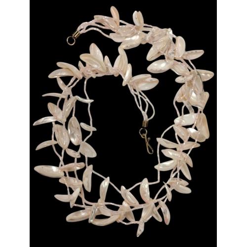 PINK MOTHER OF PEARL MULTI-STRAND NECKLACE