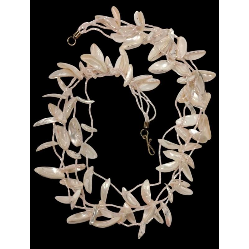 PINK MOTHER OF PEARL MULTI-STRAND NECKLACE