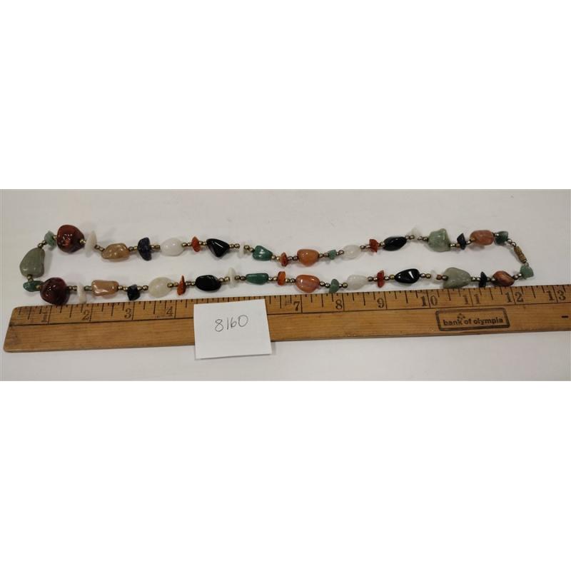 VINTAGE STONE BEAD NECKLACE