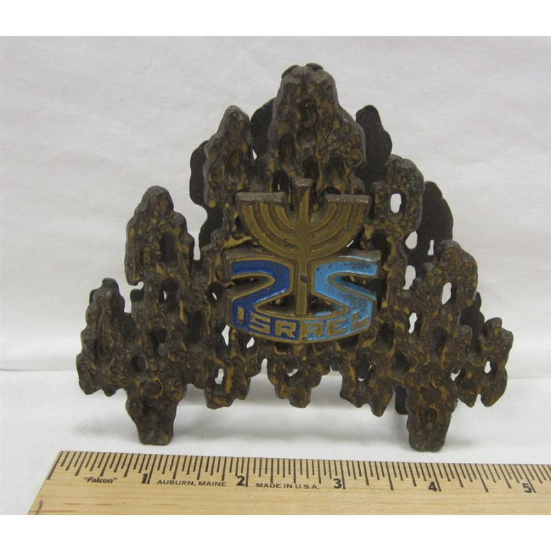 CAST METAL BRUTALISM ISRAEL NAPKIN HOLDER