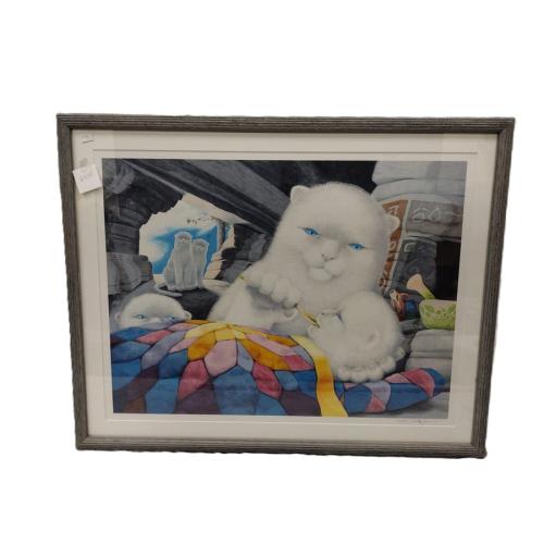 J. CANNON 1985 SIGNED PRINTS OF CATS  #4/50