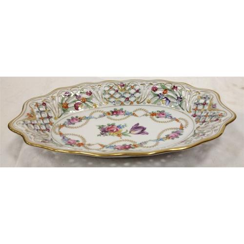 SCHUMANN BAVARIA RETICULATED OBLONG BOWL