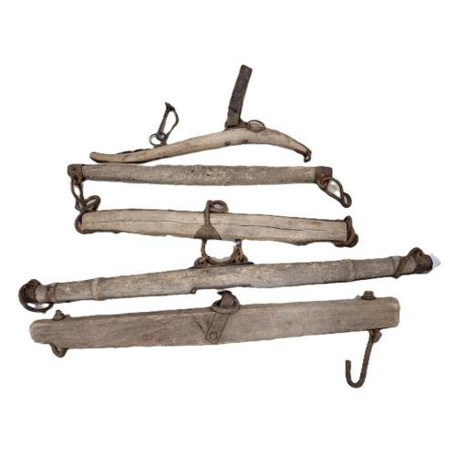 ANTIQUE WOOD HORSE HANES AND YOKES