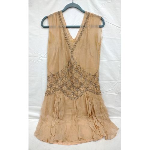 FLAPPER DRESS ORGANZA AND TINY PEARL BEAD WORK
