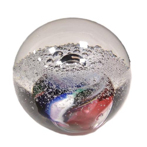 ART GLASS PAPERWEIGHT - BUBBLES
