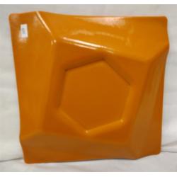 VINTAGE MULTI COLORED FUSED GLASS LOW BOWL