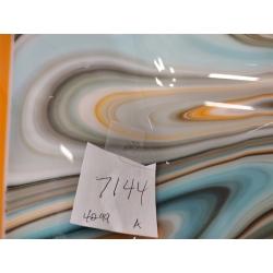 VINTAGE MULTI COLORED FUSED GLASS LOW BOWL