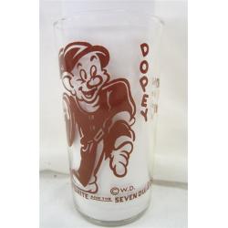 DISNEY SNOW WHITE "DOPEY" LIBBEY DRINKING GLASS