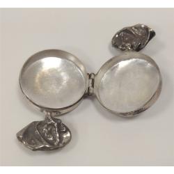 STERLING WRAPPED CANDY FORM PILL BOX