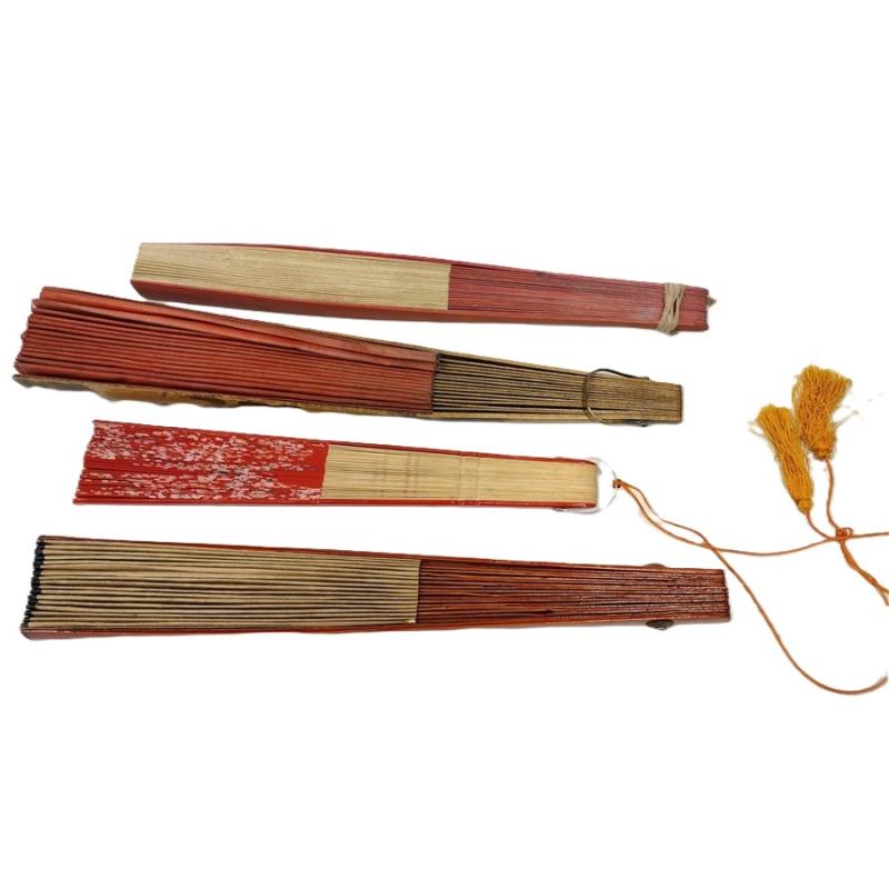 FOUR VINTAGE ASIAN FANS
