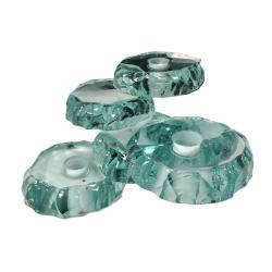 STEPHEN SCHLANSER ART GLASS CANDLE HOLDER