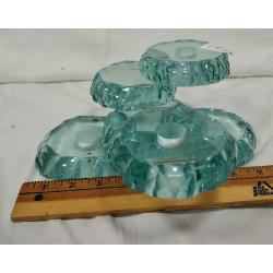 STEPHEN SCHLANSER ART GLASS CANDLE HOLDER