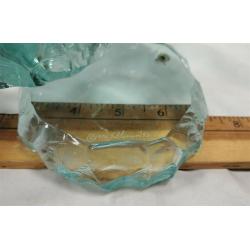 STEPHEN SCHLANSER ART GLASS CANDLE HOLDER