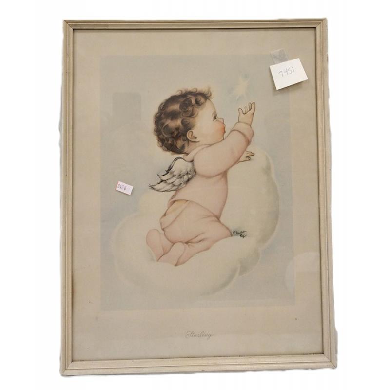 CHAROLETTE BYI 1950'S PRINT OF ANGEL TITLED "STARLING"