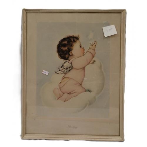 CHAROLETTE BYI 1950'S PRINT OF ANGEL TITLED "STARLING"