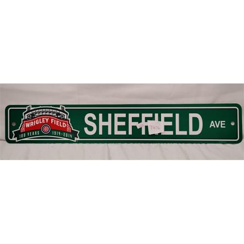 WRIGLEY FIELD SHEFFIELD AVE PLASTIC SIGN