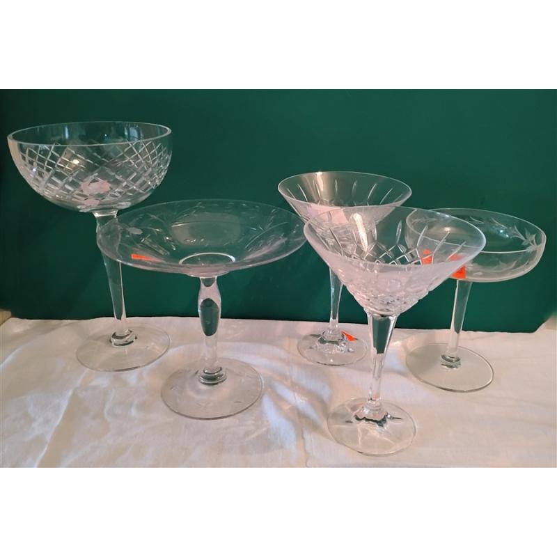 GLASS COMPOTES AND GOBLETS