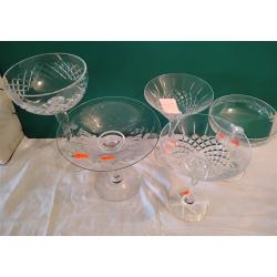 GLASS COMPOTES AND GOBLETS