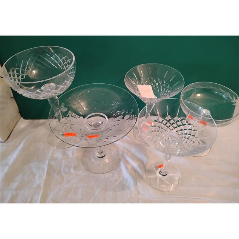 GLASS COMPOTES AND GOBLETS