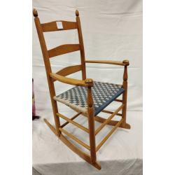 CHILD SIZE WOVEN SEAT ROCKING CHAIR