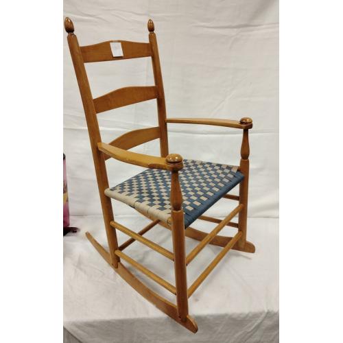 CHILD SIZE WOVEN SEAT ROCKING CHAIR