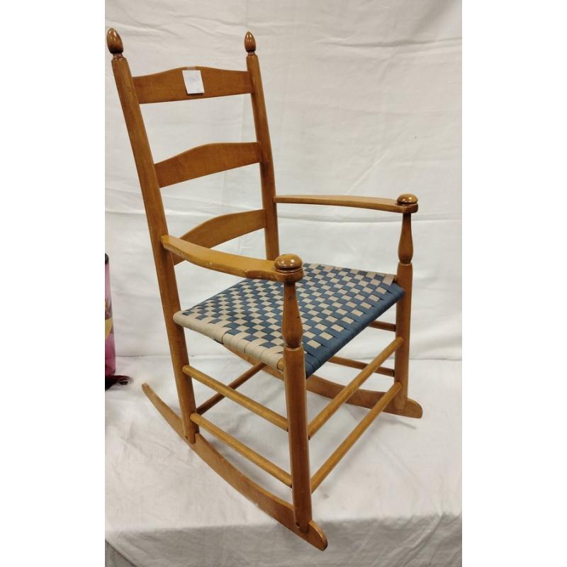 CHILD SIZE WOVEN SEAT ROCKING CHAIR