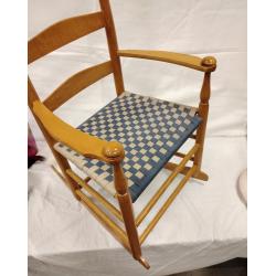 CHILD SIZE WOVEN SEAT ROCKING CHAIR