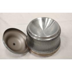 SMALL MUSICAL POWDER BOX WITH BAKELITE KNOB