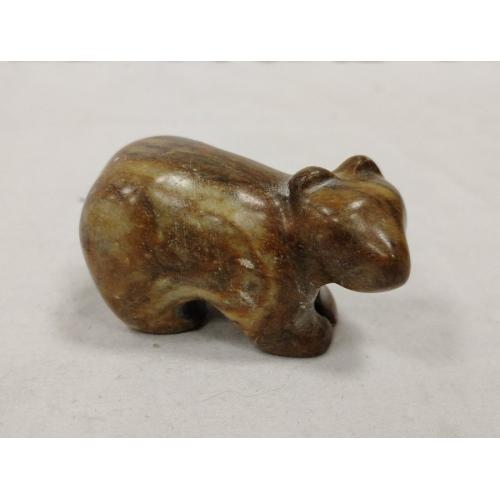 SMALL ALASKAN SIGNED SOAPSTONE BEAR