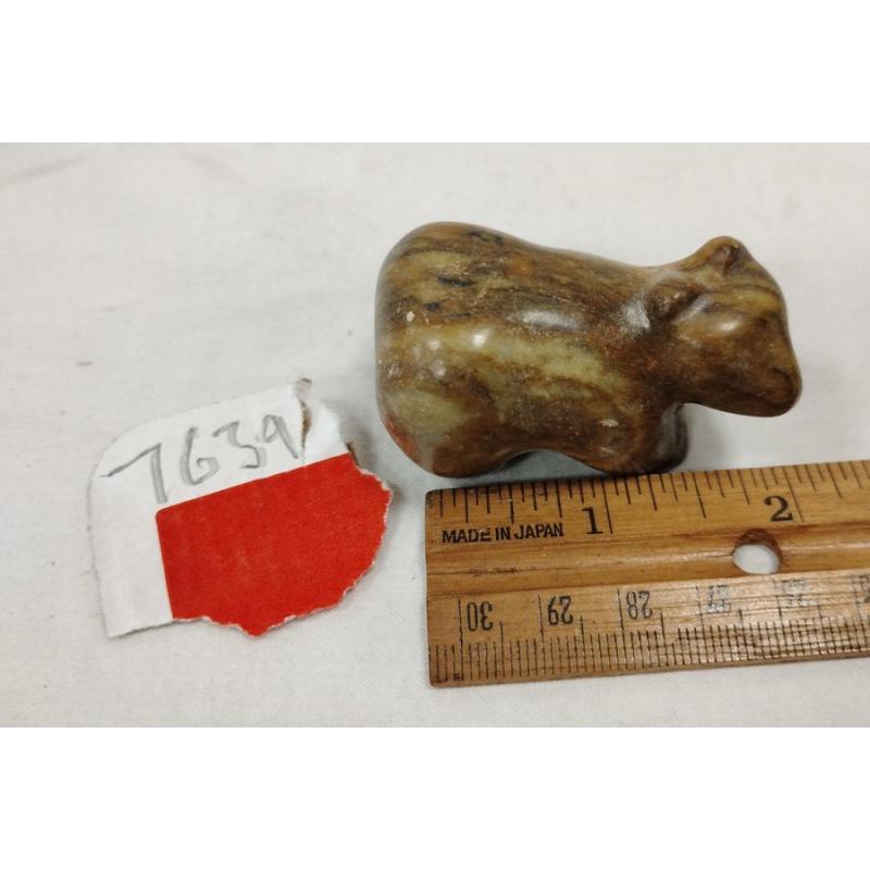 SMALL SIGNED SOAPSTONE BEAR