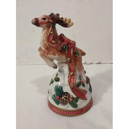 FITZ & FLOYD REINDEER BELL 1993