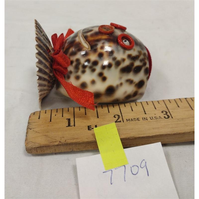 VINTAGE PIN CUSHION MADE FROM SHELL