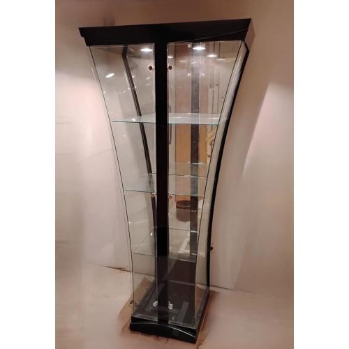 SPLAYED CHINA HUTCH IN THE STYLE OF CHINTALY ITALY IMPORTS, as is