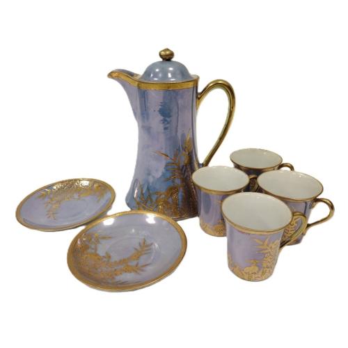 JAPANESE PORCELAIN CHOCOLATE SET - PARTIAL