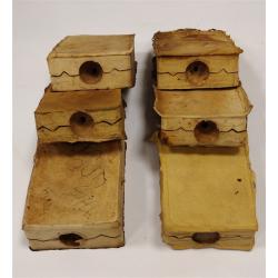 SIX OLD RUBBER LOST WAX CASTING MOLDS FOR JEWELRY