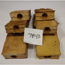 SIX OLD RUBBER LOST WAX CASTING MOLDS FOR JEWELRY
