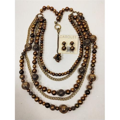 CAROL LEE NECKLACE AND EARRINGS WITH NORTSTROM TAG