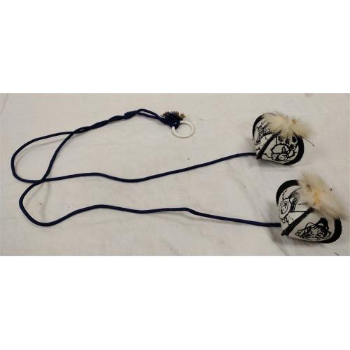 VINTAGE LEATHER ESKIMO YOYOS WITH BOX