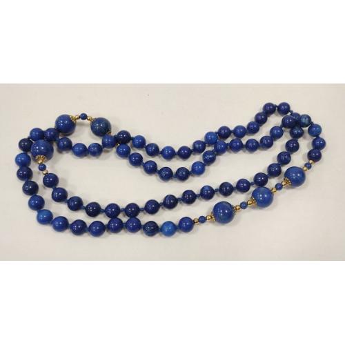 BLUE STONE BEAD NECKLACE