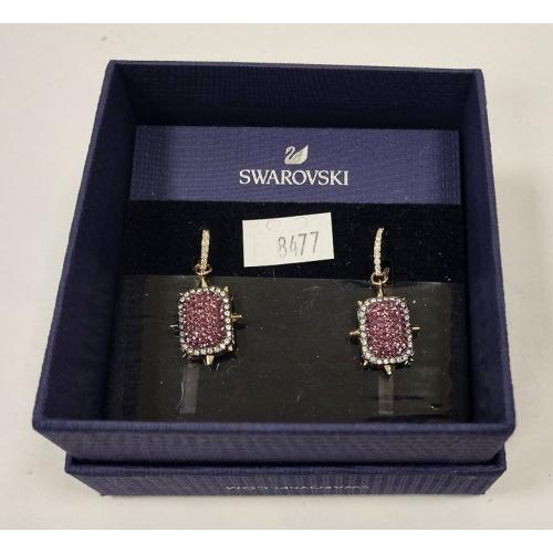 PAIR OF SWAROVSKI HOOP EARRINGS IN ORIGINAL BOX