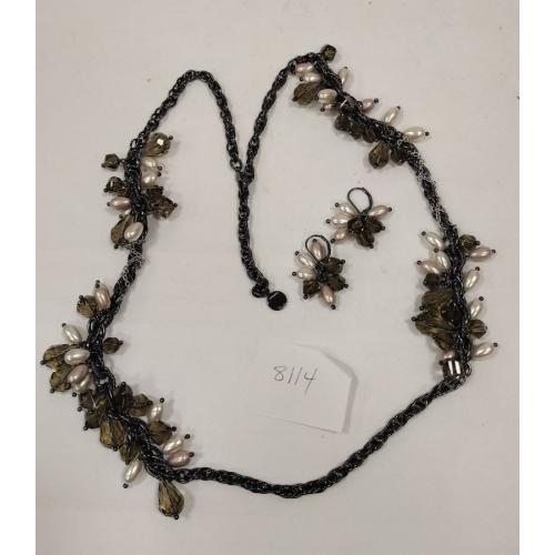TALBOT CONTEMPOARY DANGLE NECKLACE AND EARRING SET
