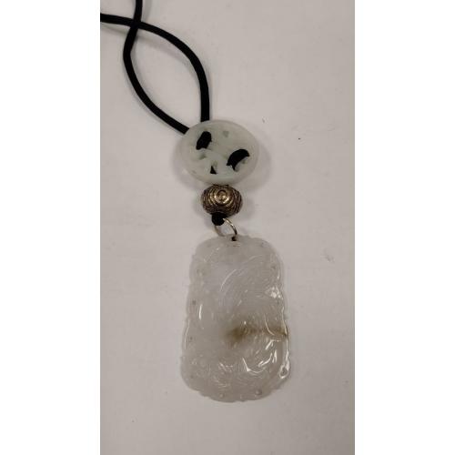 CHINESE "WHITE JADE" CARVED PENDANT