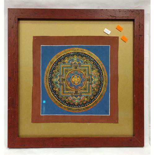 TIBETAN THANGKA ON SILK CANVAS