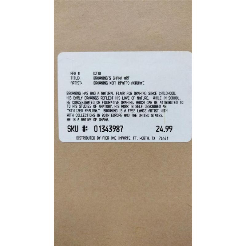 KOFI BROWNING PIER 1 IMPORTS PRINT SIGNED & NUMBERED
