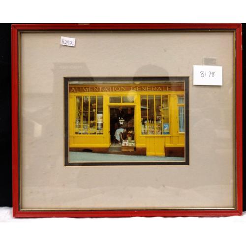 LITHOGRAPH DEPICTING A FRENCH GENERAL STORE